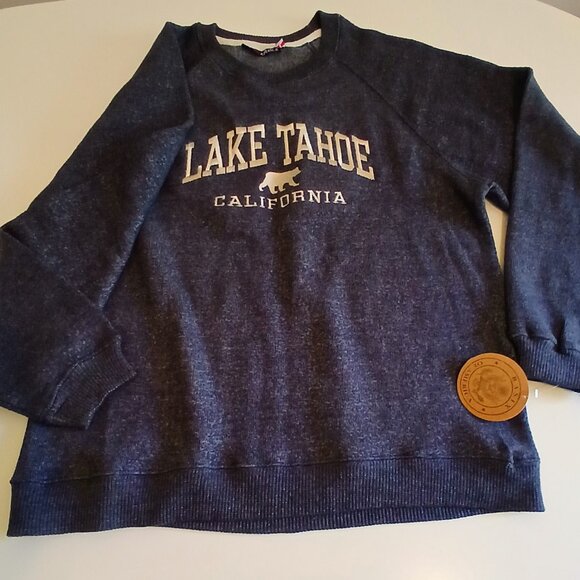 Basix Of America Tops - NWT Lake Tahoe California Women's Navy Blue Crew Neck Size L